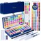 Finenolo 100-Color Watercolor Paint Set – Metallic, Fluorescent & Pastel Colors, Complete Art Kit for Artists